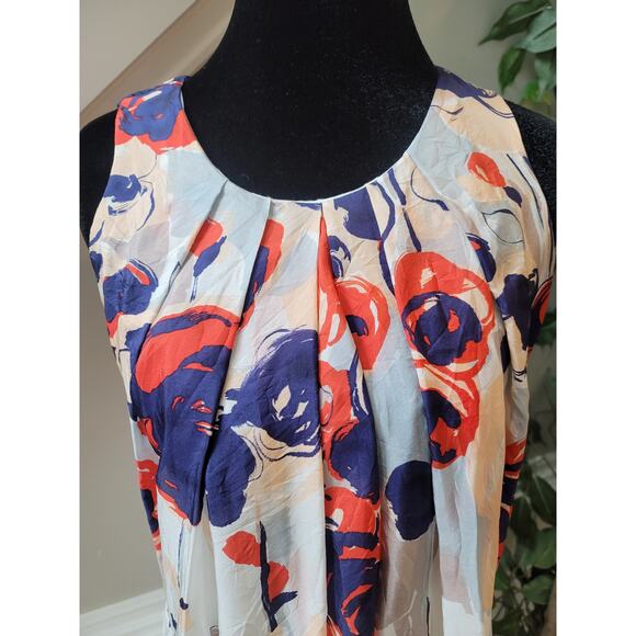 Isabella Sinclair Dress Size 2 White Floral Sleeveless Summer Casual - Picture 3 of 15